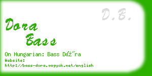 dora bass business card